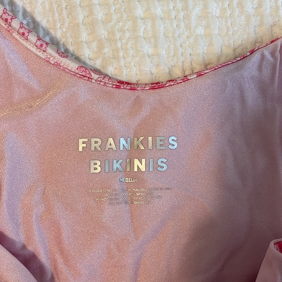 Frankie’s Bikinis Honey One Shoulder Cheeky One Piece Swimsuit - Pink Paisley - Picture 4 of 4